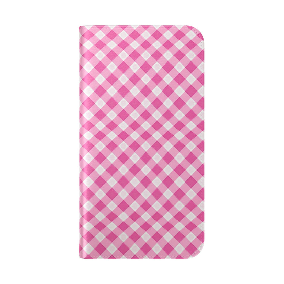 Pink Gingham - Flip Case – Wallet Flip Case with Card Slots
