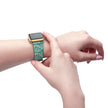 The Blue - Daisy Meadow Floral Apple Watch Band – Teal Daisy Apple Watch Strap