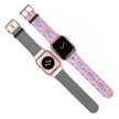 Bow Floral - Ribbon Pattern Apple Watch Band — Pastel Pink & Lavender Watch Strap