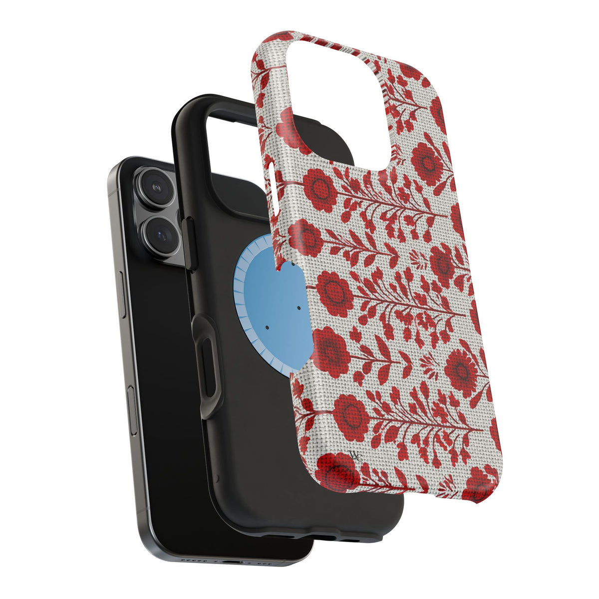 Red Scandi Floral - Extreme Impact MagSafe Phone Case