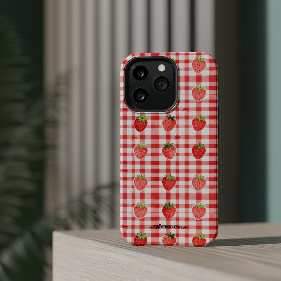 Strawberry Gingham - Extreme MagSafe Phone Case