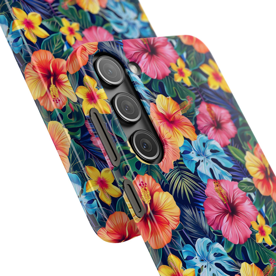 Tropical Hibiscus - Elite Phone Case — Floral Hawaiian Pattern Phone Cover