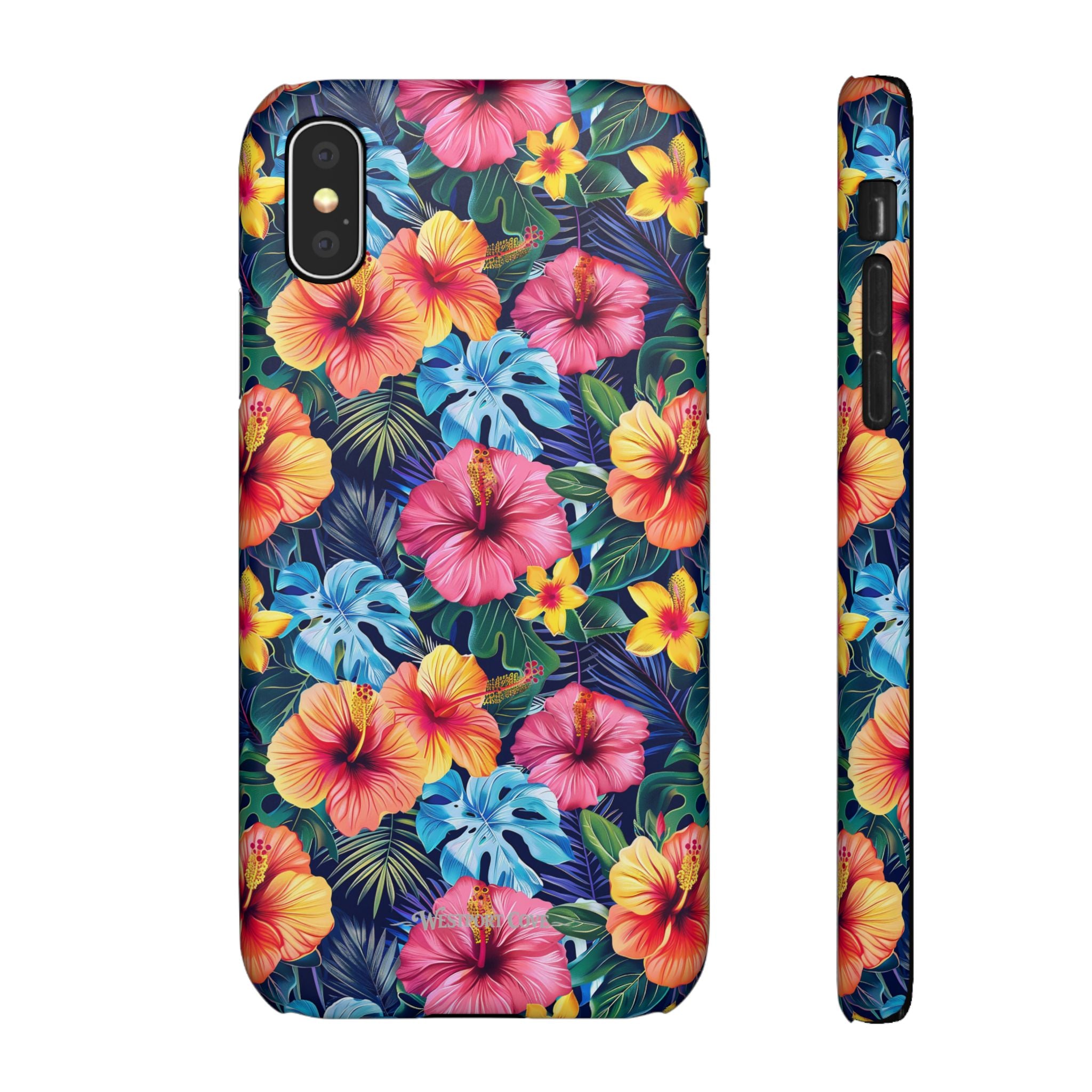 Tropical Hibiscus - Elite Phone Case — Floral Hawaiian Pattern Phone Cover