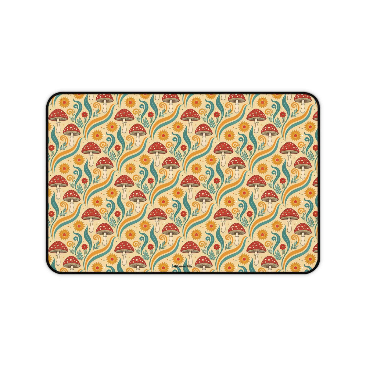 Fancy Fungus Desk Mat — Retro Floral Gamer/WFH Mousepad