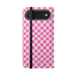 Pink Gingham - Flip Case – Wallet Flip Case with Card Slots
