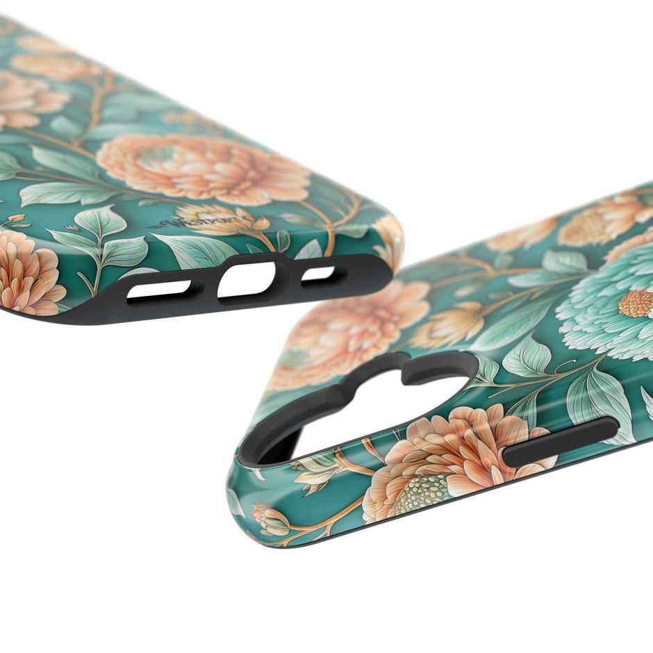 Teal Peony - Extreme MagSafe Phone Case