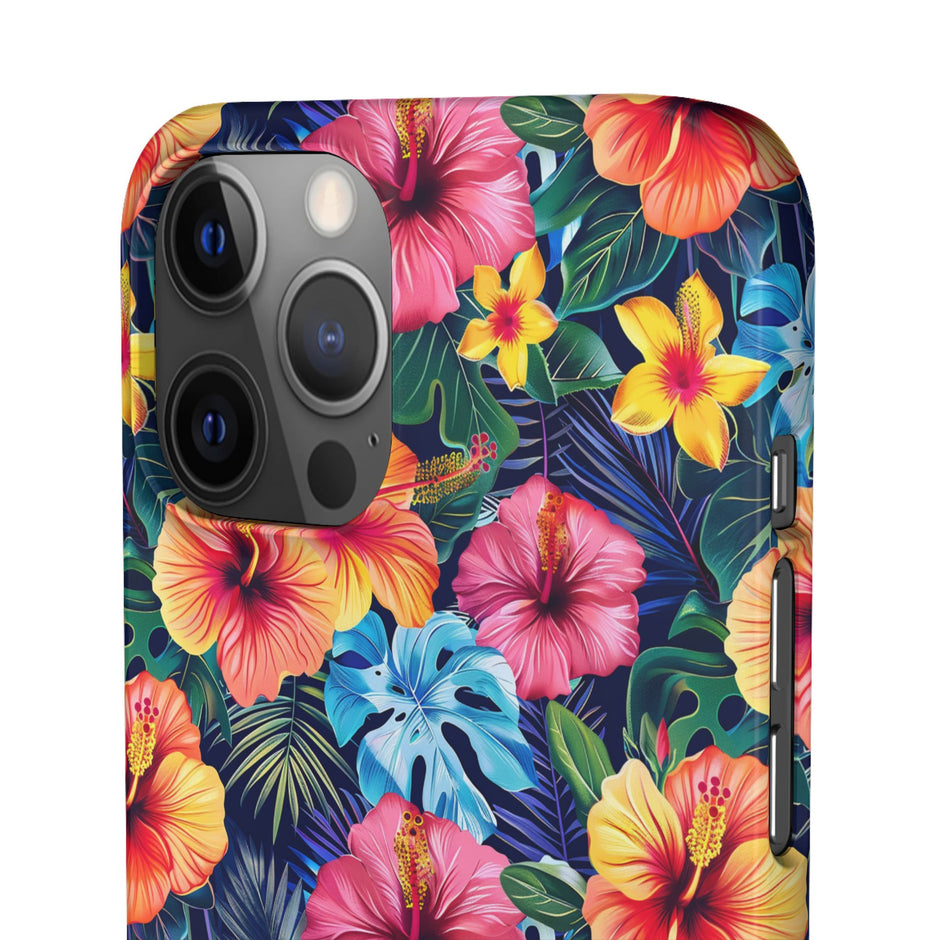 Tropical Hibiscus - Elite Phone Case — Floral Hawaiian Pattern Phone Cover