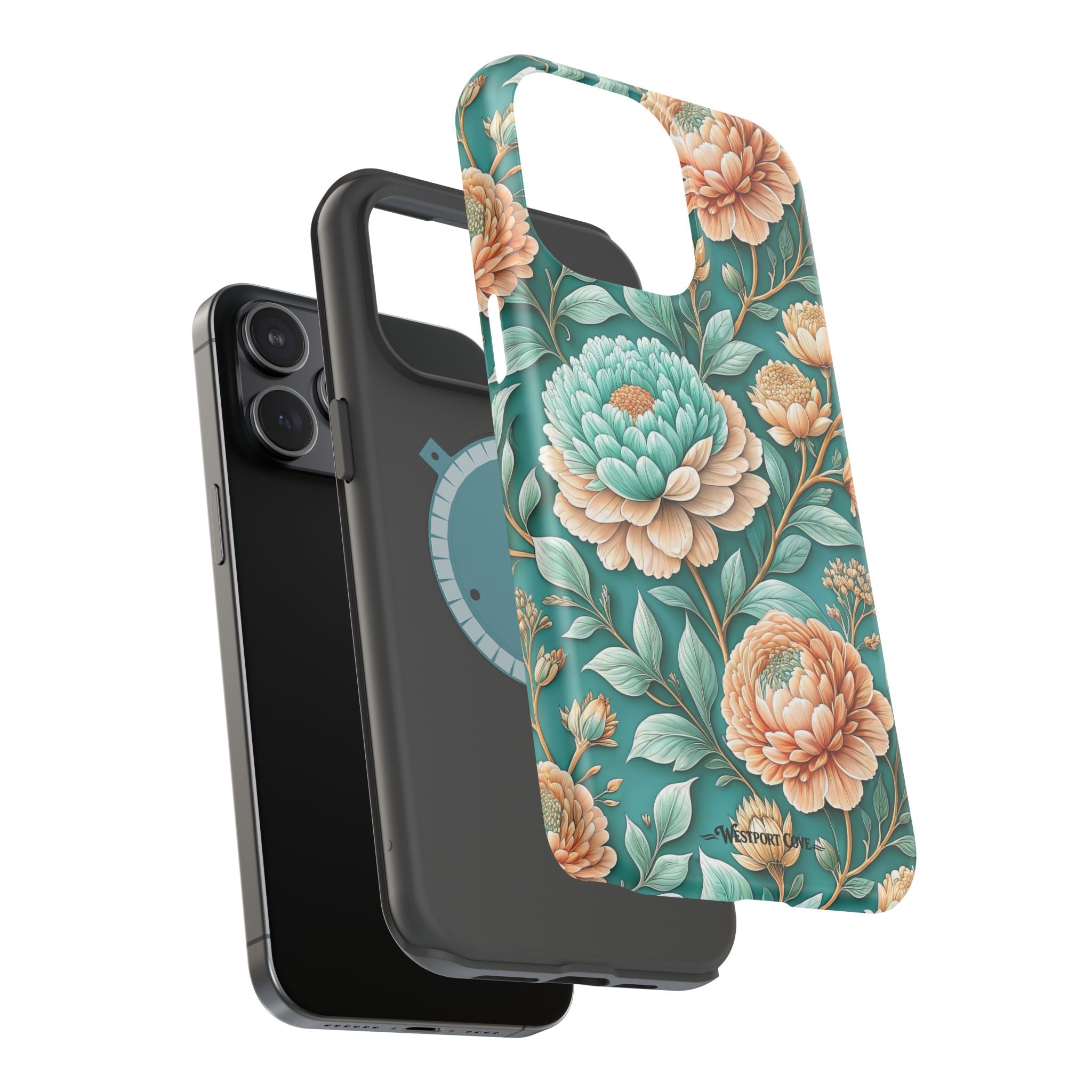Teal Peony - Extreme MagSafe Phone Case