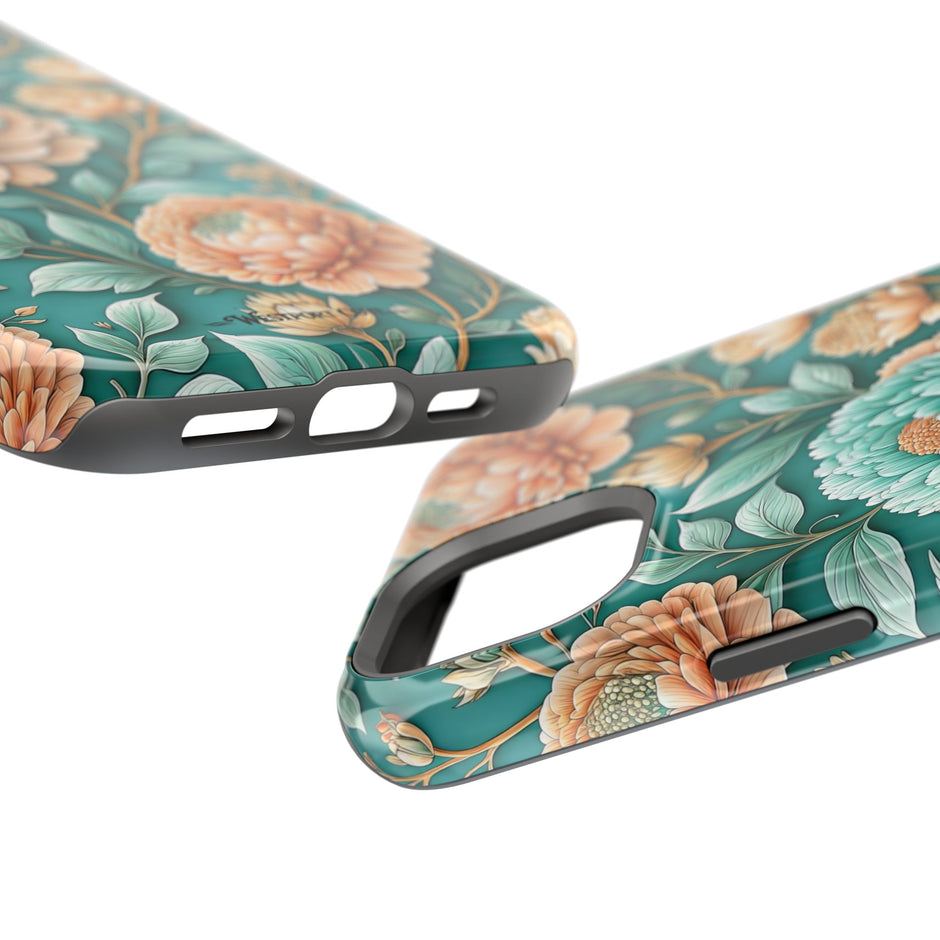 Teal Peony - Extreme MagSafe Phone Case