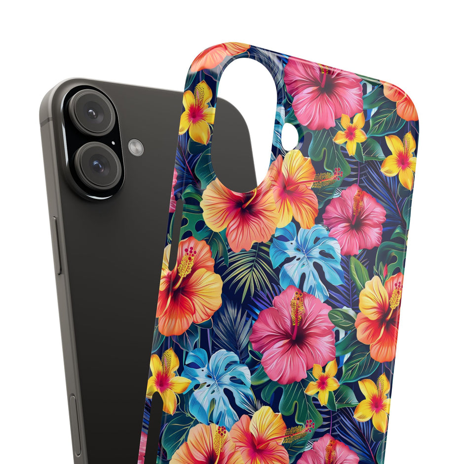 Tropical Hibiscus - Elite Phone Case — Floral Hawaiian Pattern Phone Cover