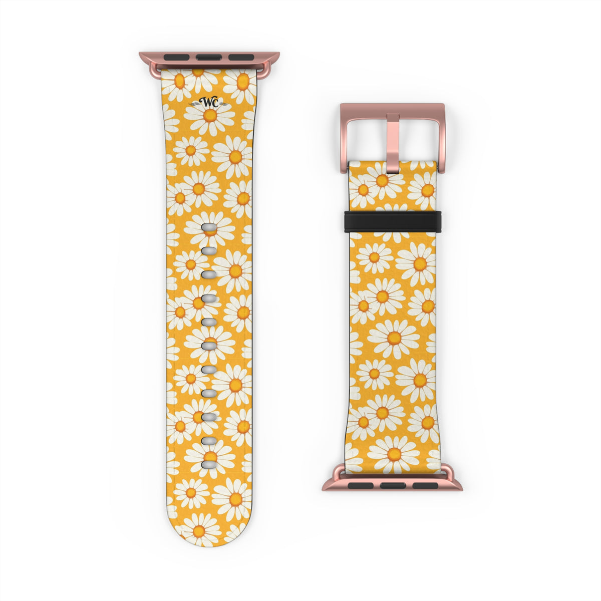 Daisy Chain - Apple Watch Band - Floral Watch Band - Yellow Daisy Pattern Apple Watch Strap
