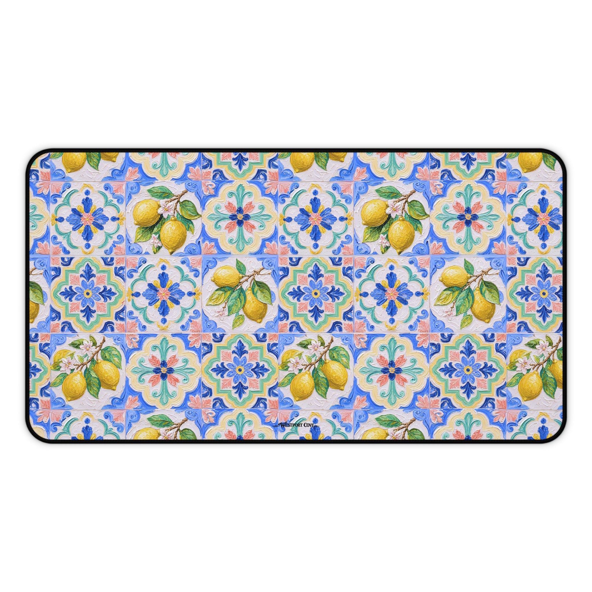 Santorini Lemon - Launch Pad - Desk Mat