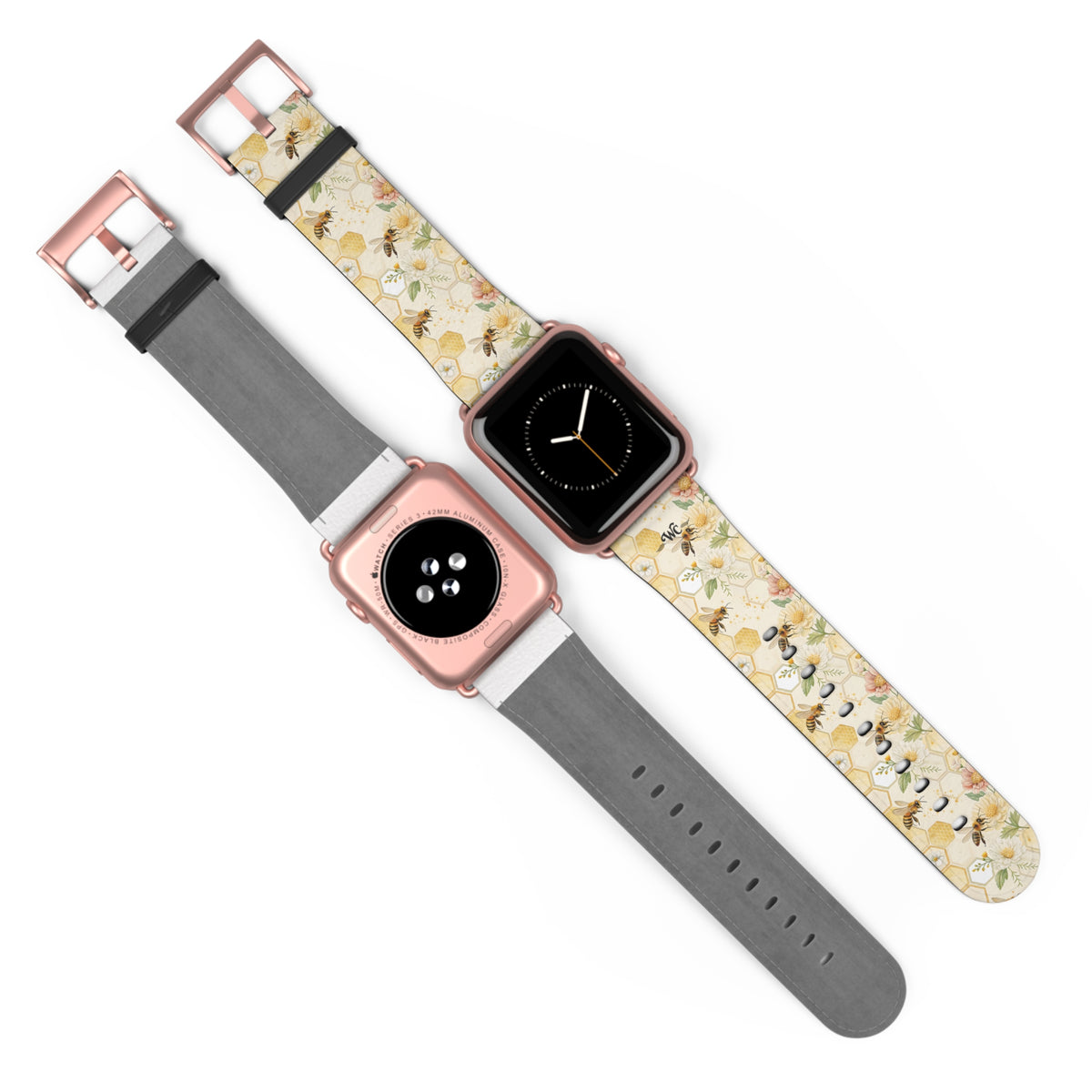 Honeycomb Heaven - Honeybee Apple Watch Band— Bee & Honeycomb Pattern Apple Watch Strap