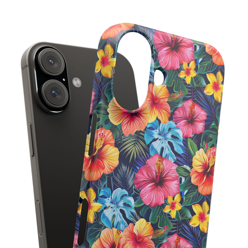 Tropical Hibiscus - Elite Phone Case — Floral Hawaiian Pattern Phone Cover