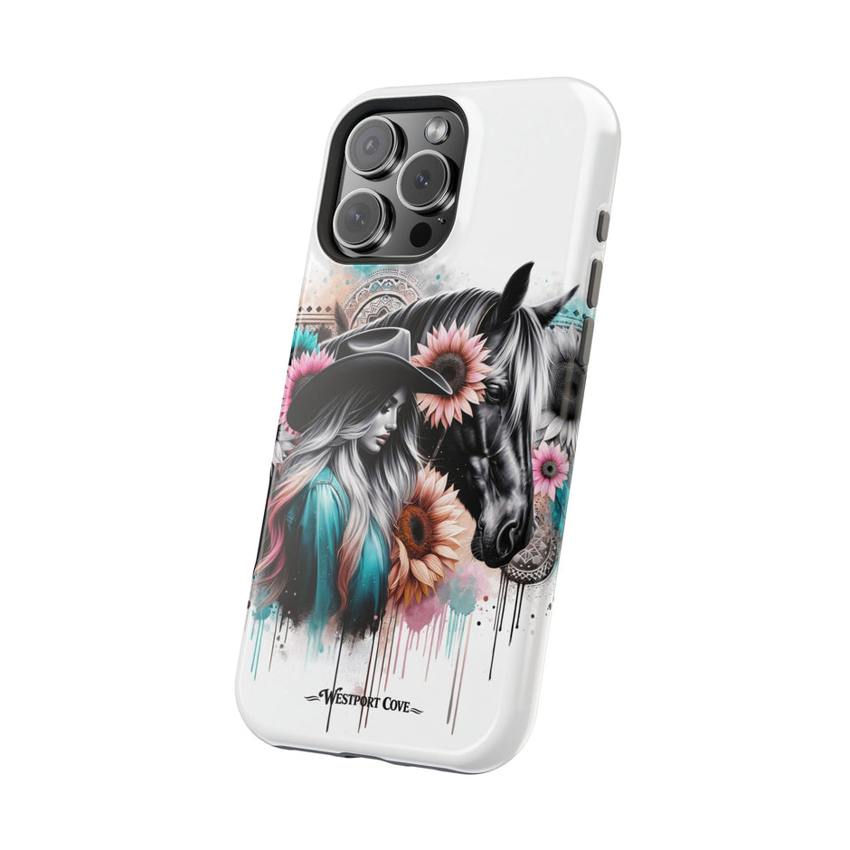 Horse & Cowgirl - Extreme Impact MagSafe Phone Case