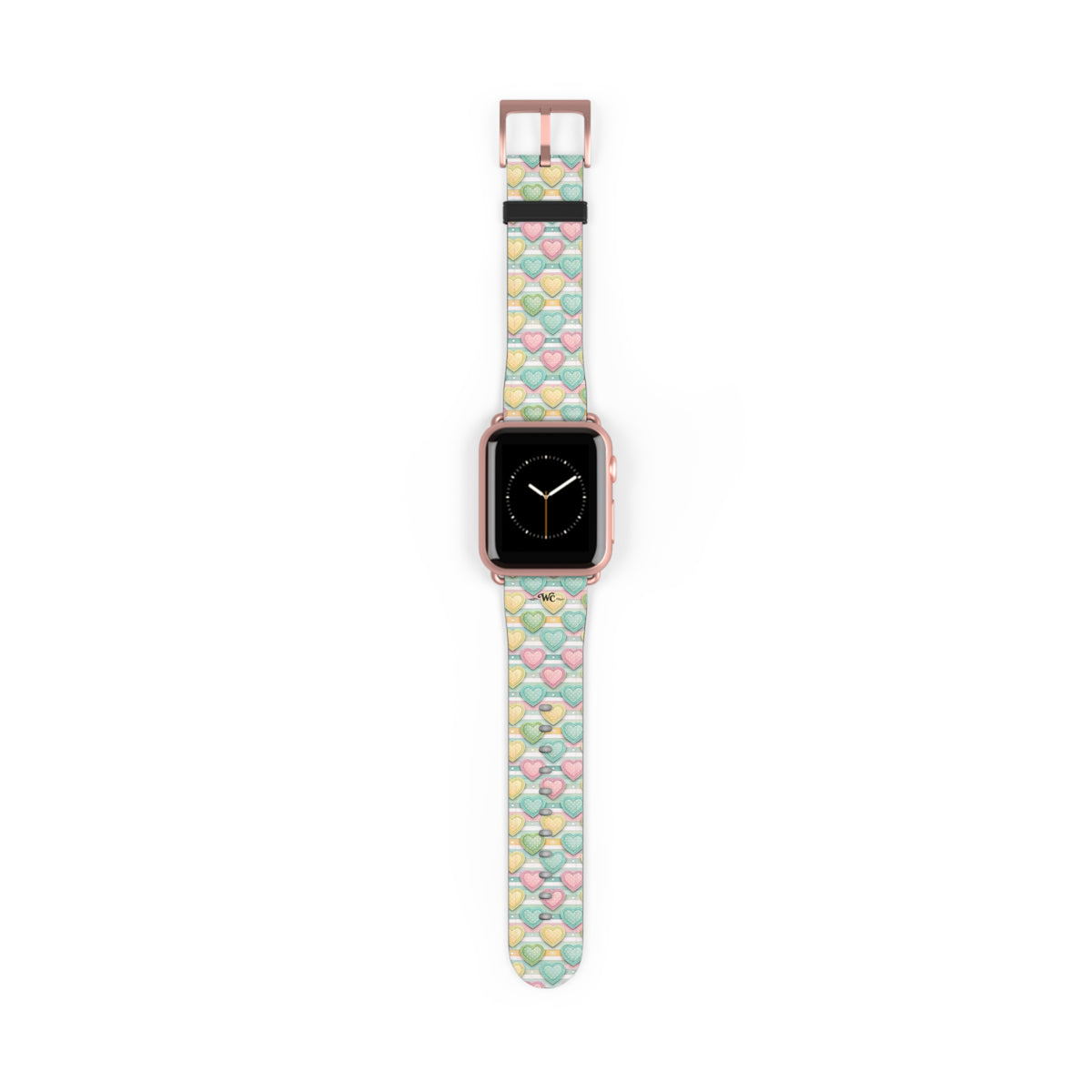 Be Mine; or Not - Pastel Heart Pattern Apple Watch Band — Cute Candy Hearts Watch Strap
