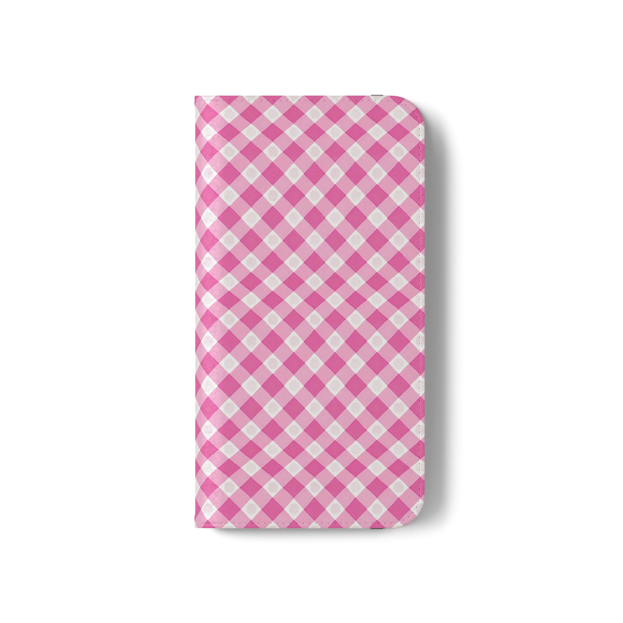 Pink Gingham - Flip Case – Wallet Flip Case with Card Slots