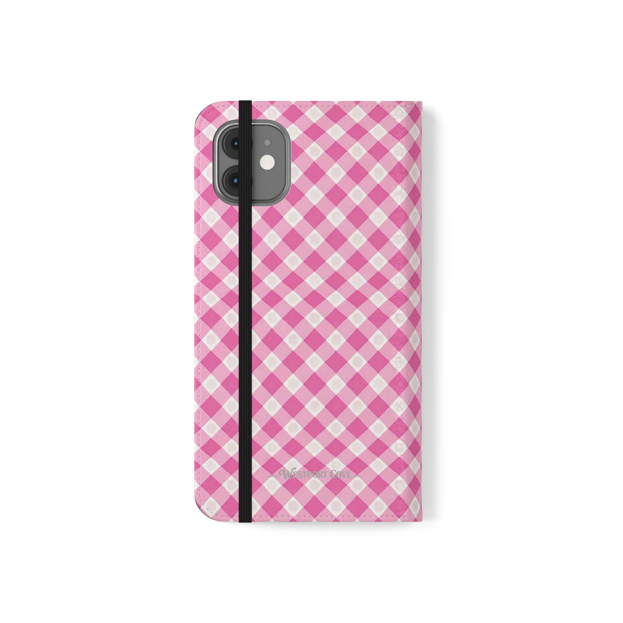 Pink Gingham - Flip Case – Wallet Flip Case with Card Slots