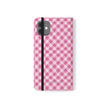 Pink Gingham - Flip Case – Wallet Flip Case with Card Slots