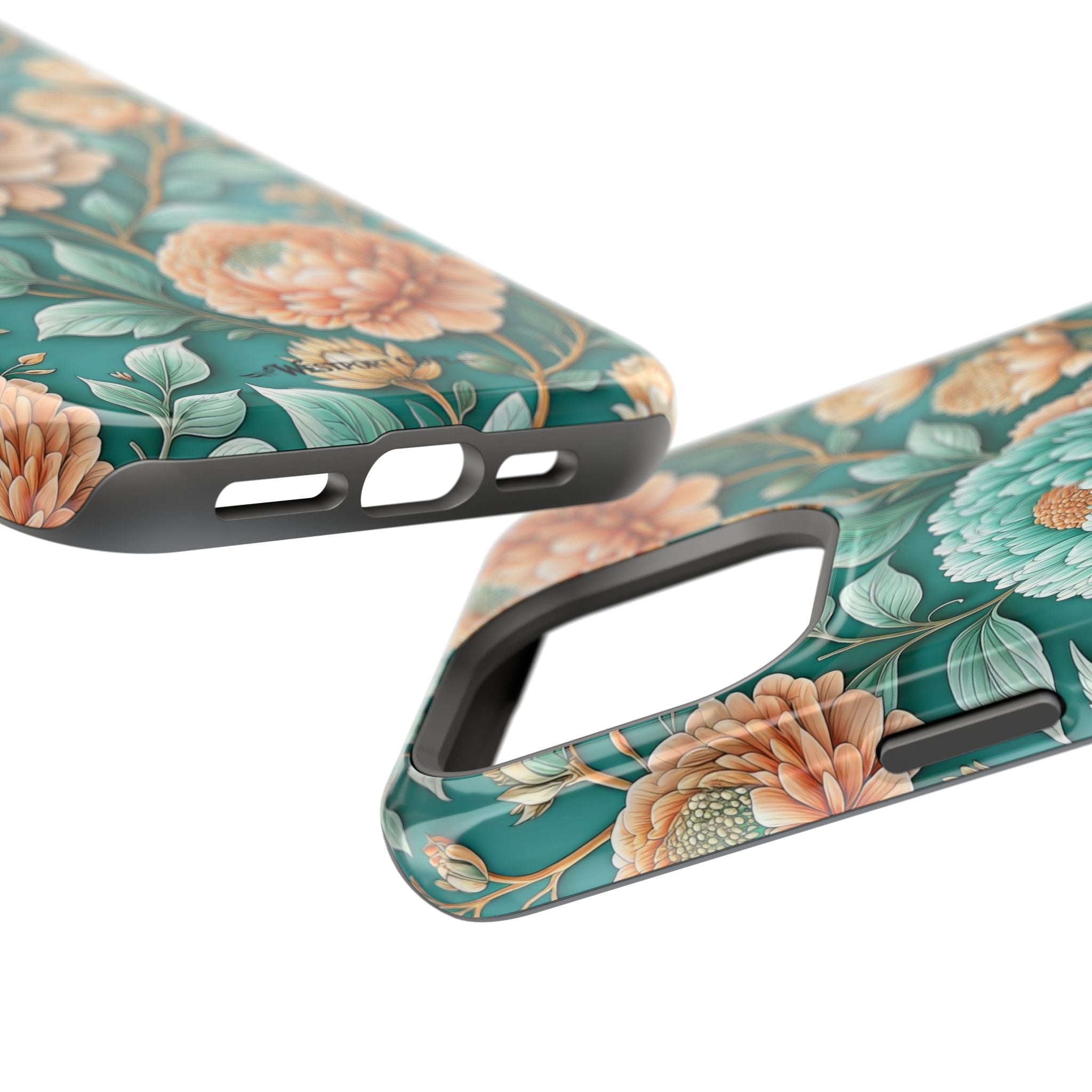 Teal Peony - Extreme MagSafe Phone Case