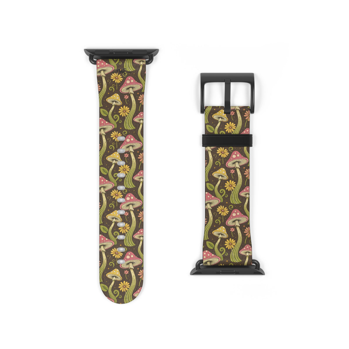 Magic Mushroom - Apple Watch Band  - Vintage Forest Fungi Apple Watch Strap