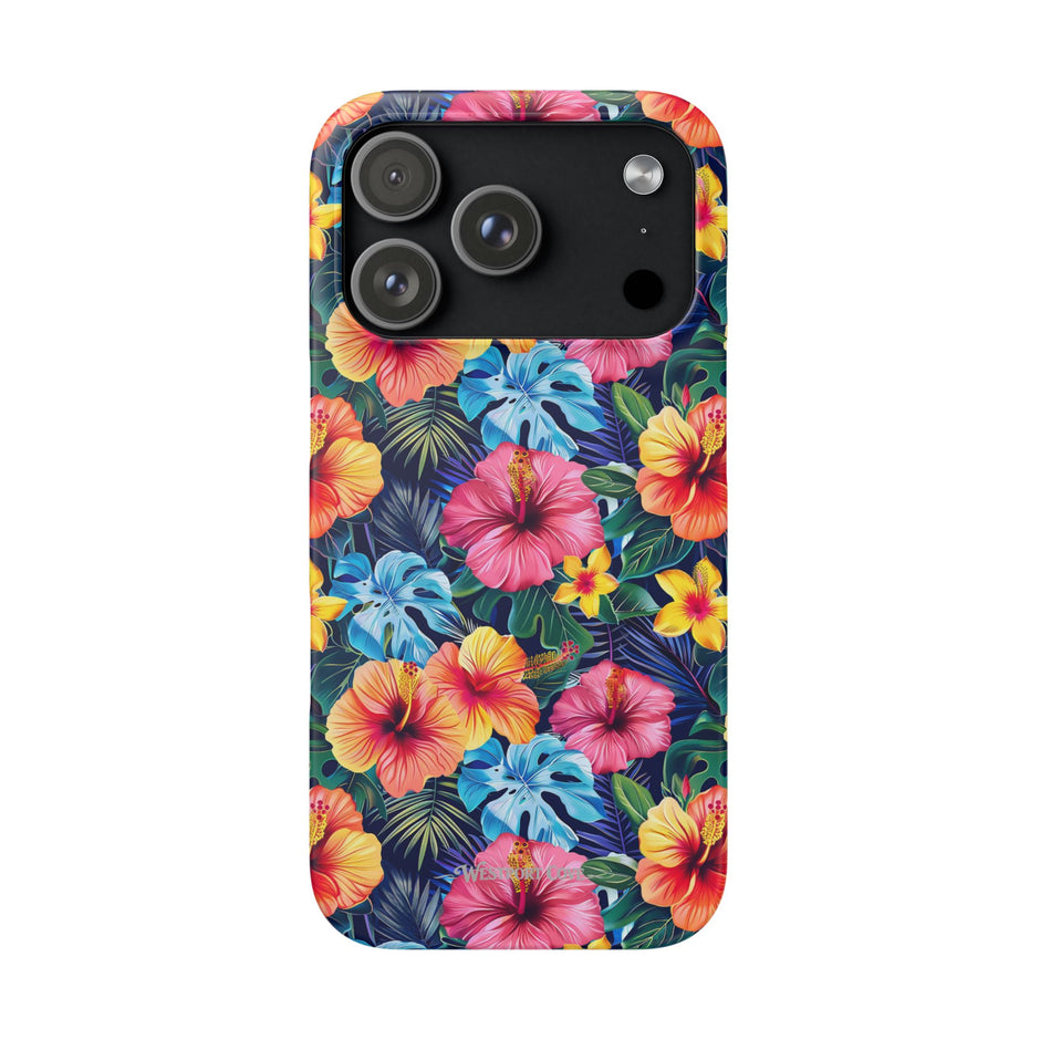 Tropical Hibiscus - Elite Phone Case — Floral Hawaiian Pattern Phone Cover
