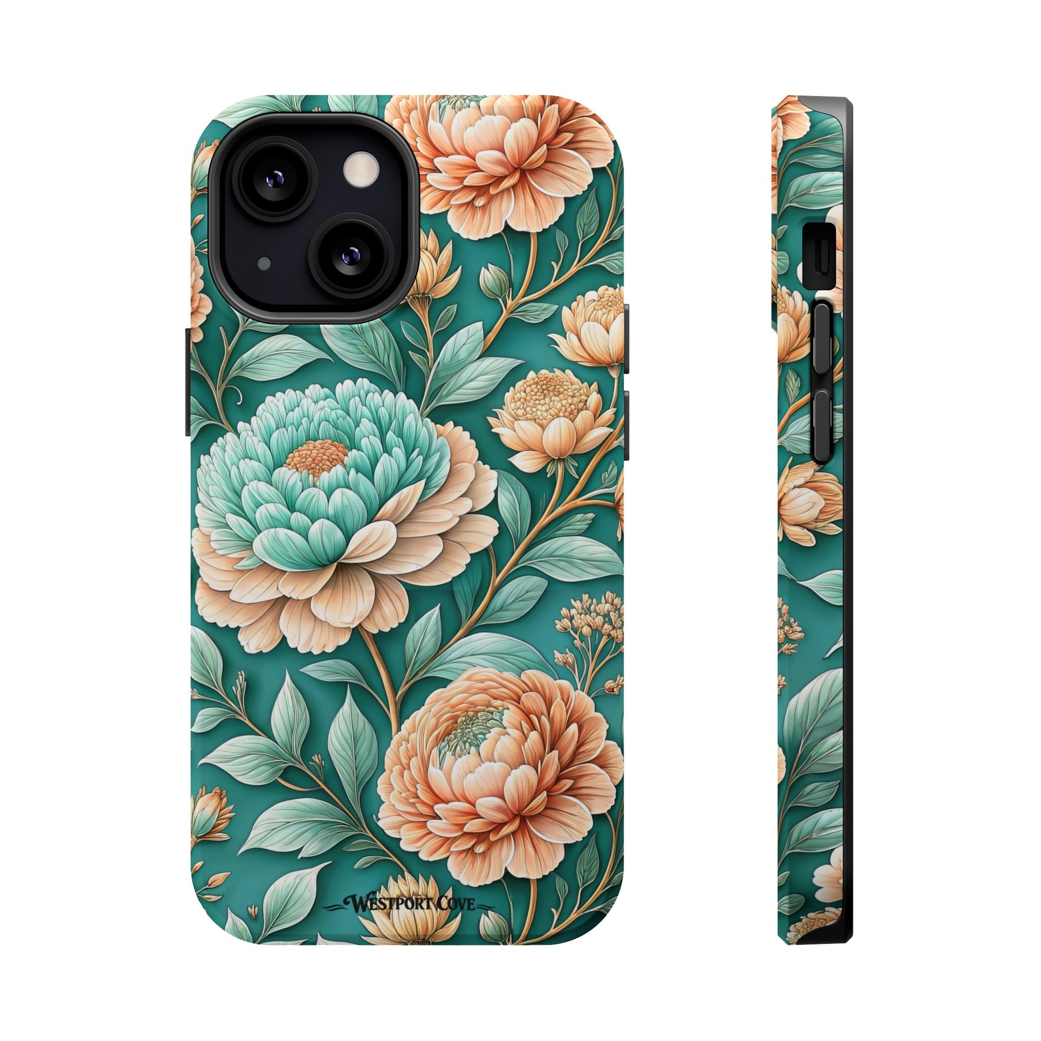 Teal Peony - Extreme MagSafe Phone Case