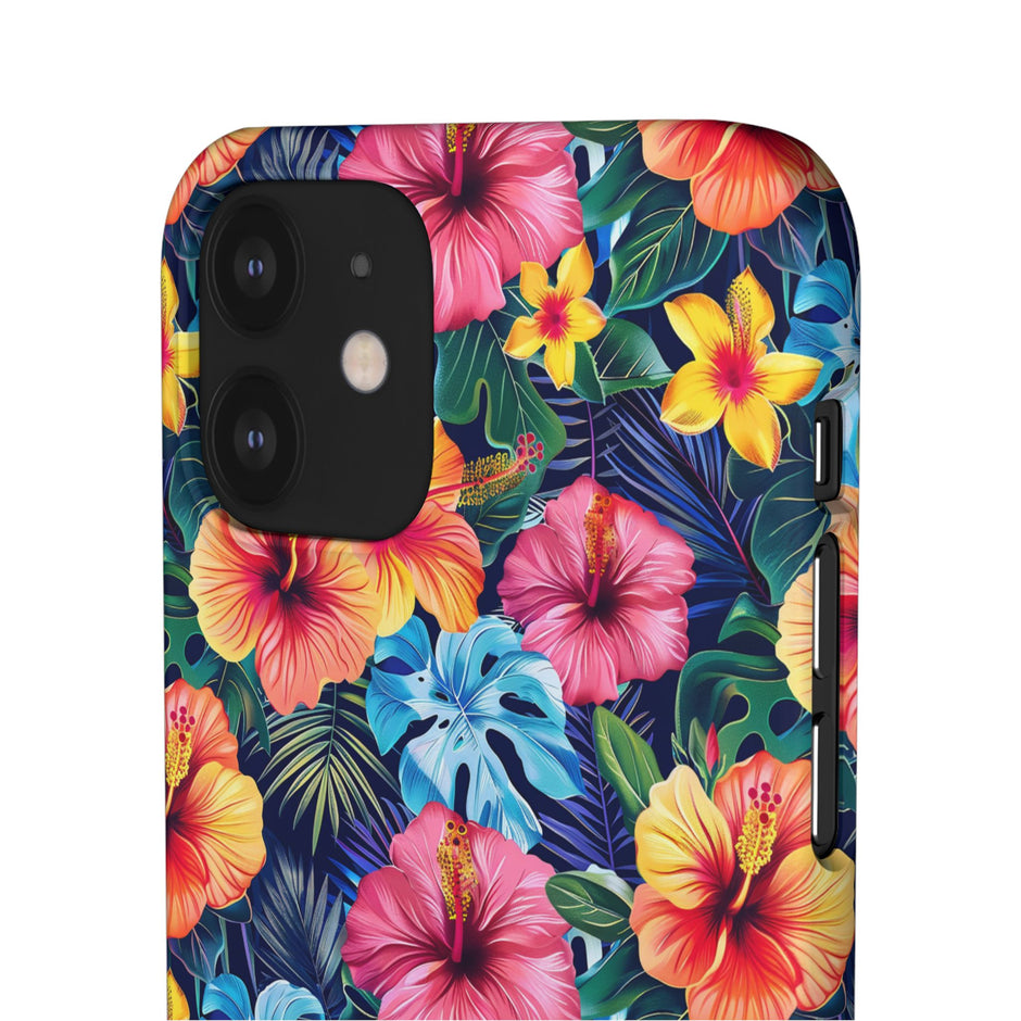 Tropical Hibiscus - Elite Phone Case — Floral Hawaiian Pattern Phone Cover