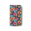 Tropical Hibiscus Flip Phone Case — Floral Wallet Flip Case with Card Slots