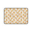 Golden Rose Desk Mat — Floral Office Mouse Pad for Home & Work