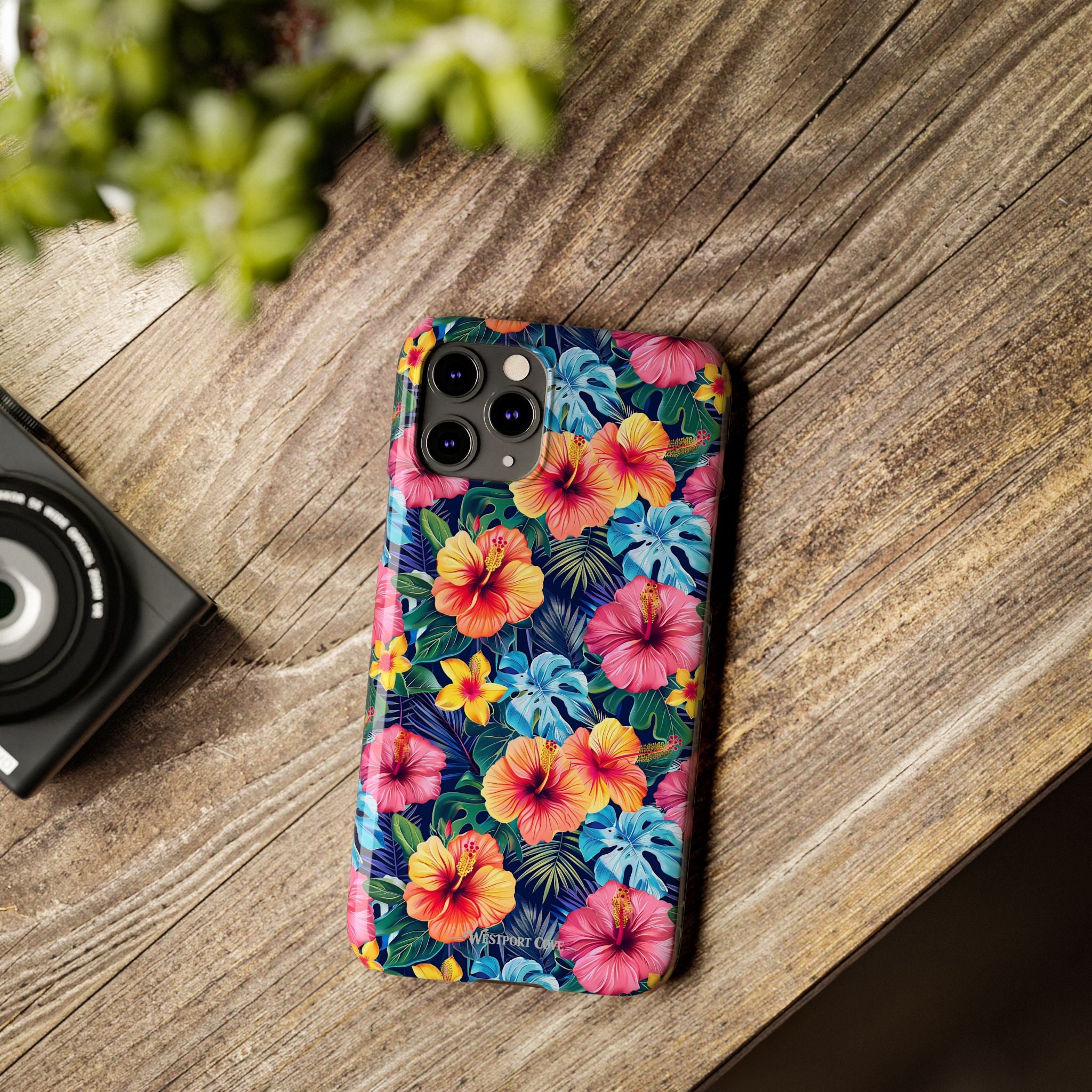 Tropical Hibiscus - Essential Phone Case — Floral Beach Vibe Phone Cover