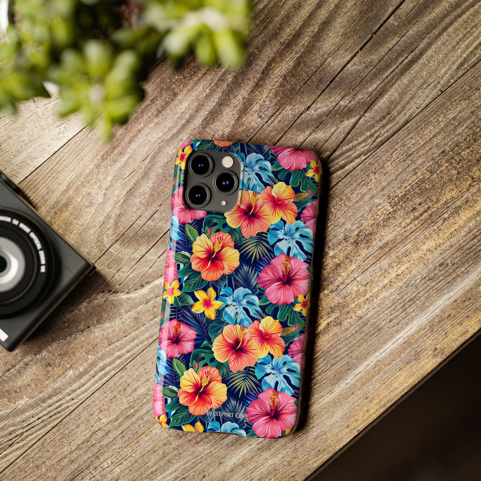 Tropical Hibiscus - Essential Phone Case — Floral Beach Vibe Phone Cover