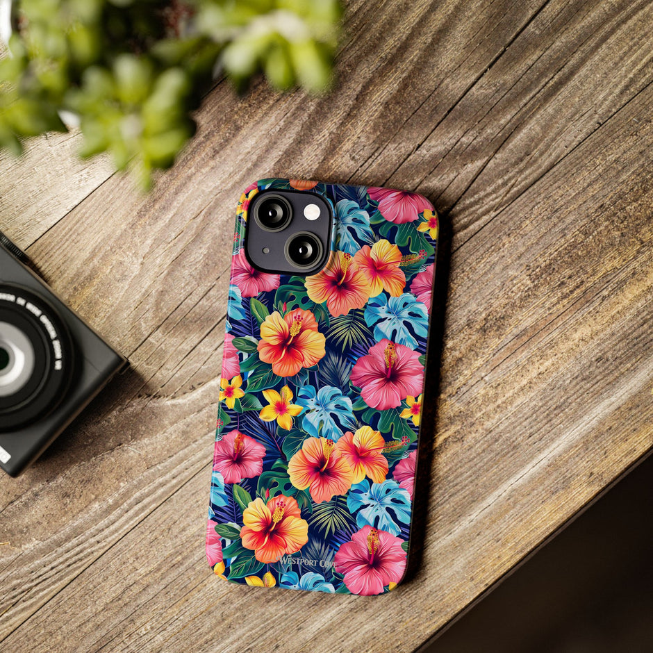Tropical Hibiscus - Essential Phone Case — Floral Beach Vibe Phone Cover