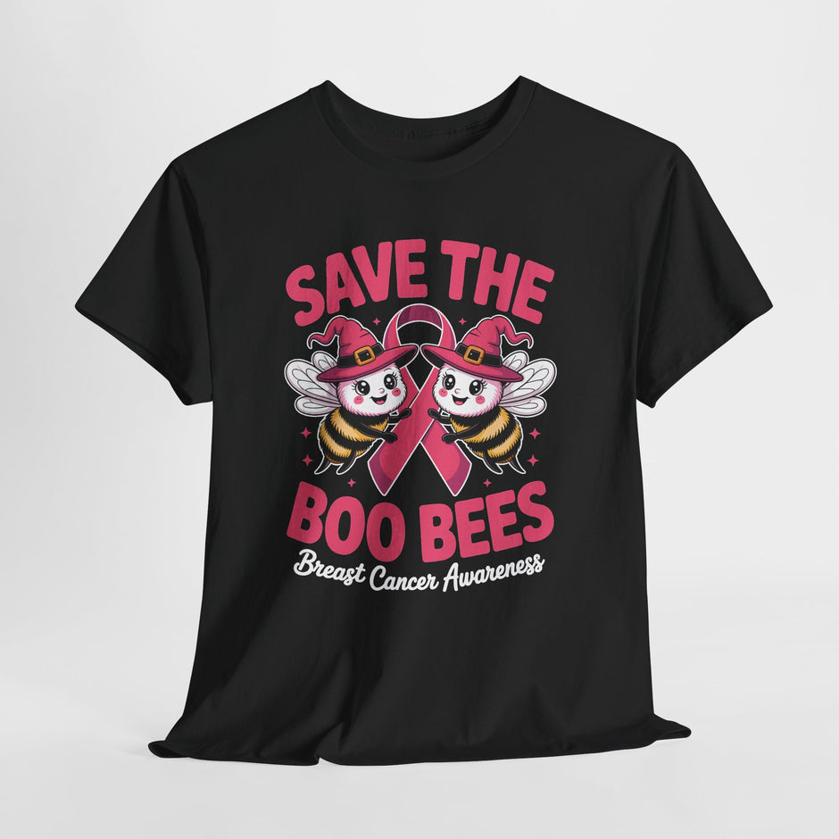 Save the Boo Bees T-Shirt — Breast Cancer Awareness Pink Ribbon Tee