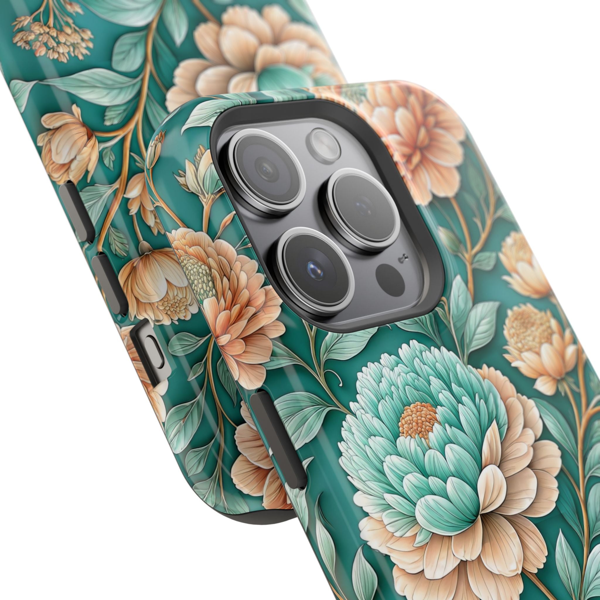 Teal Peony - Extreme MagSafe Phone Case