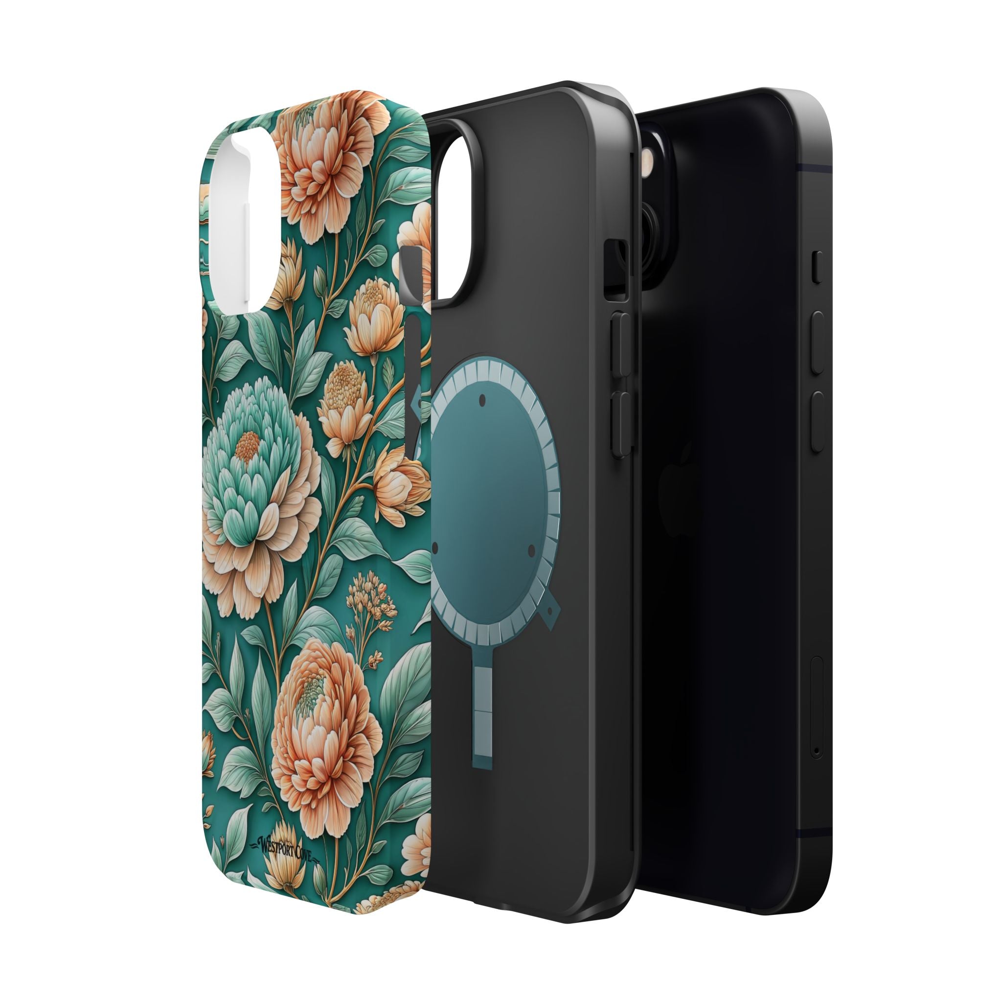 Teal Peony - Extreme MagSafe Phone Case