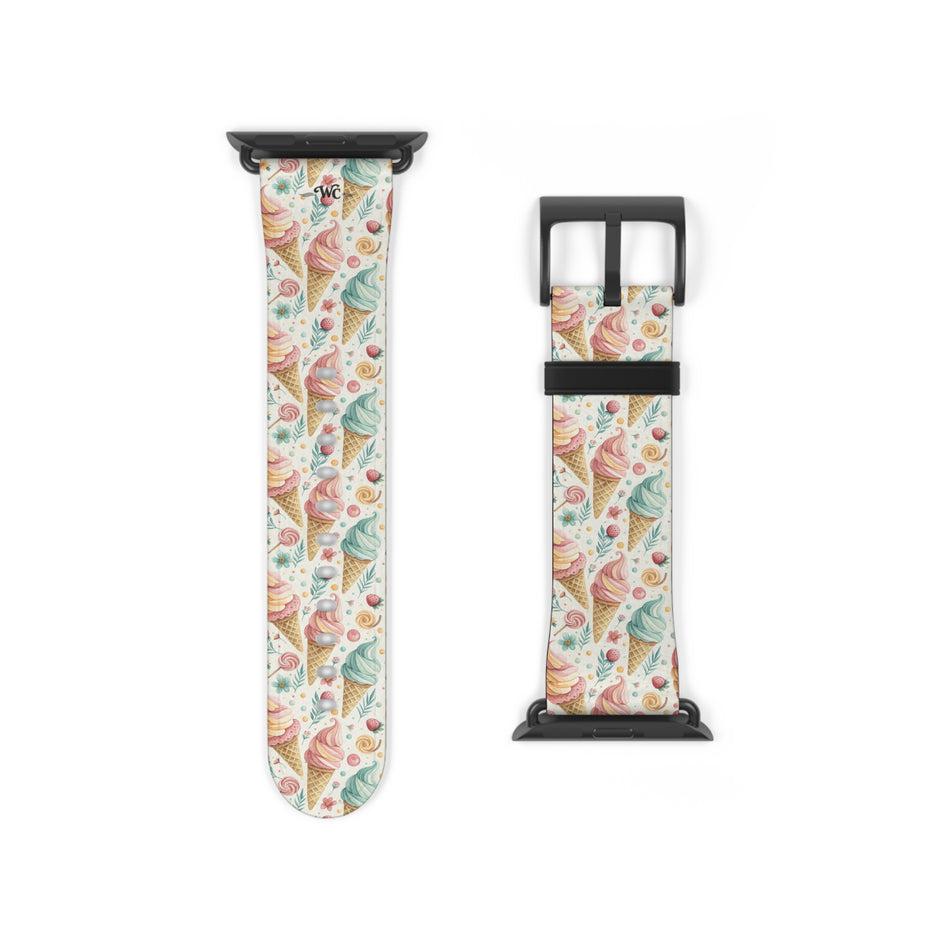 Only In Dreams - Apple Watch Band– Beachy Ice Cream Pattern Strap