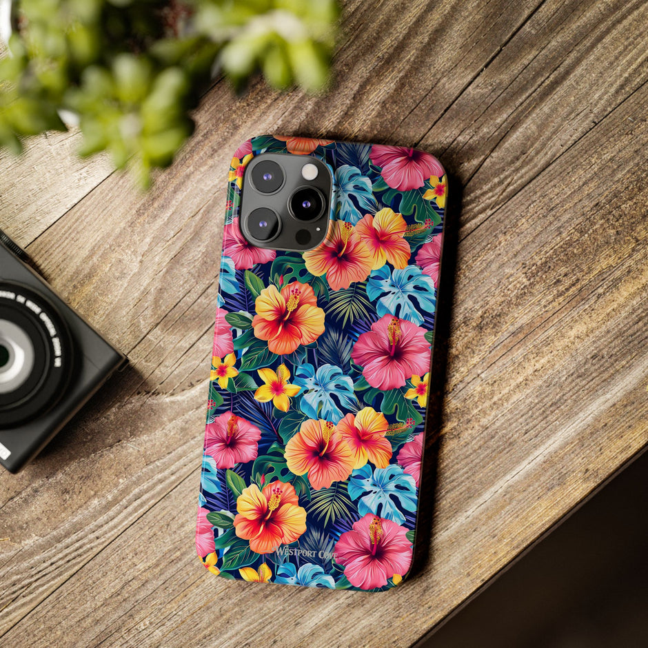 Tropical Hibiscus - Essential Phone Case — Floral Beach Vibe Phone Cover