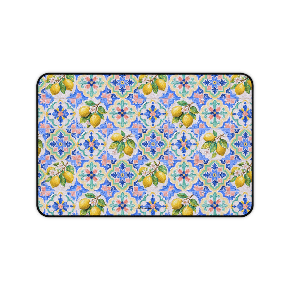 Santorini Lemon - Launch Pad - Desk Mat