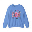 Halloween 'Boo' Crewneck Sweatshirt — Cute Pink Bat & Star Graphic