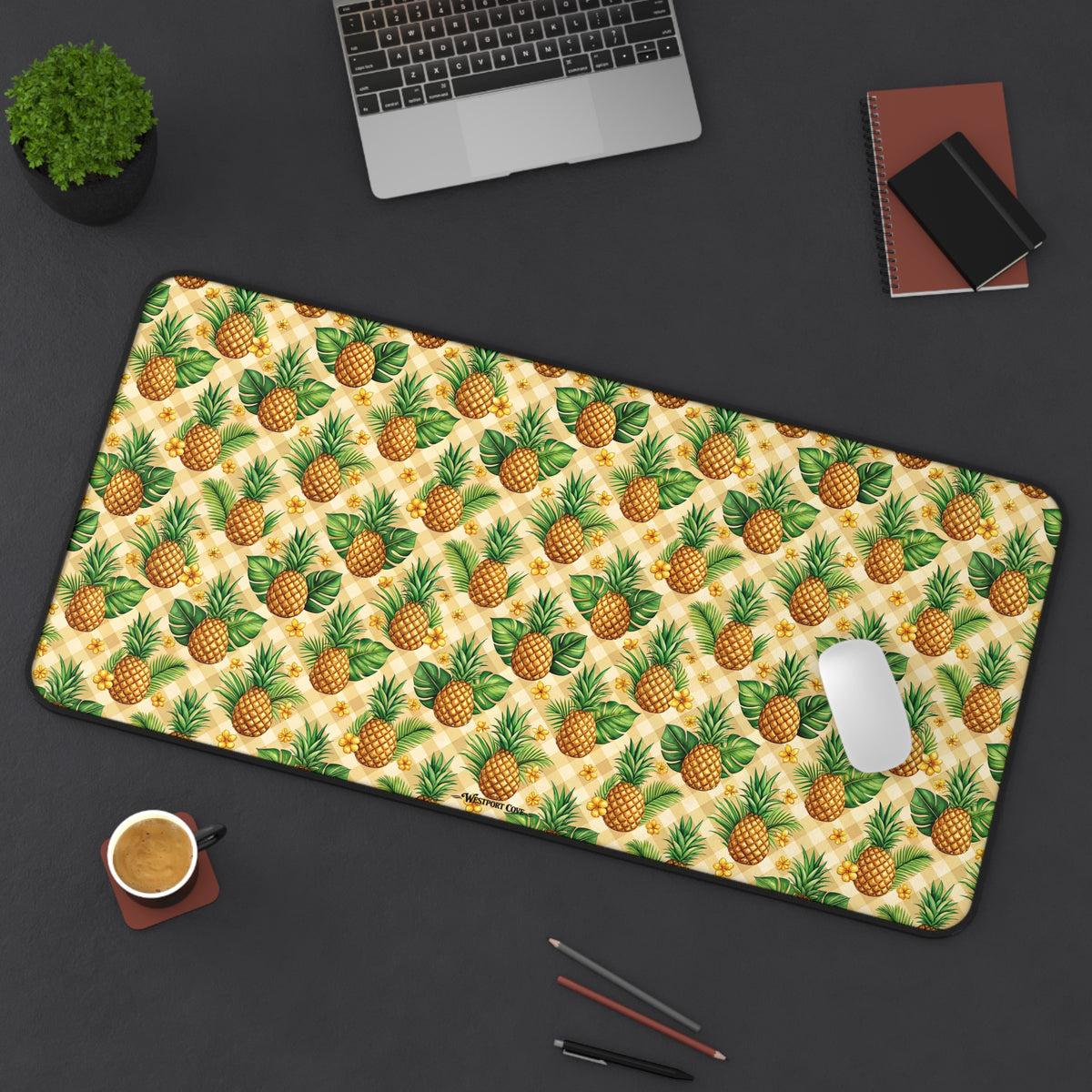 Fine-apple Desk Mat — Tropical Mouse Pad & Workspace Protector