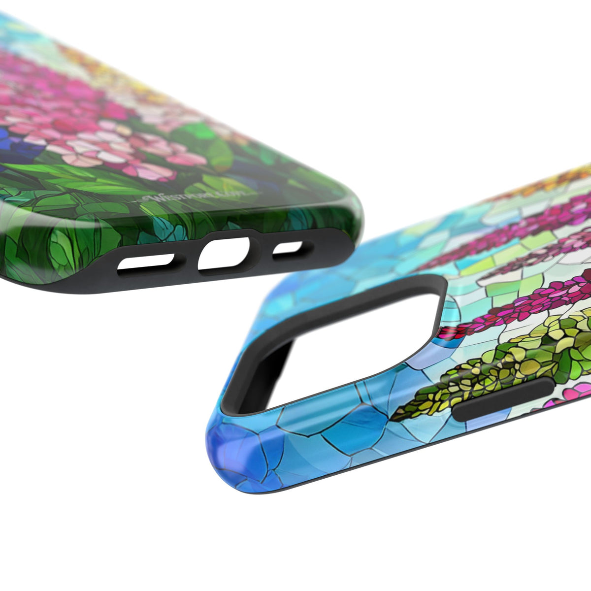 Floral Mosaic Stained Glass Colorful Lupine - Extreme Impact MagSafe Phone Case