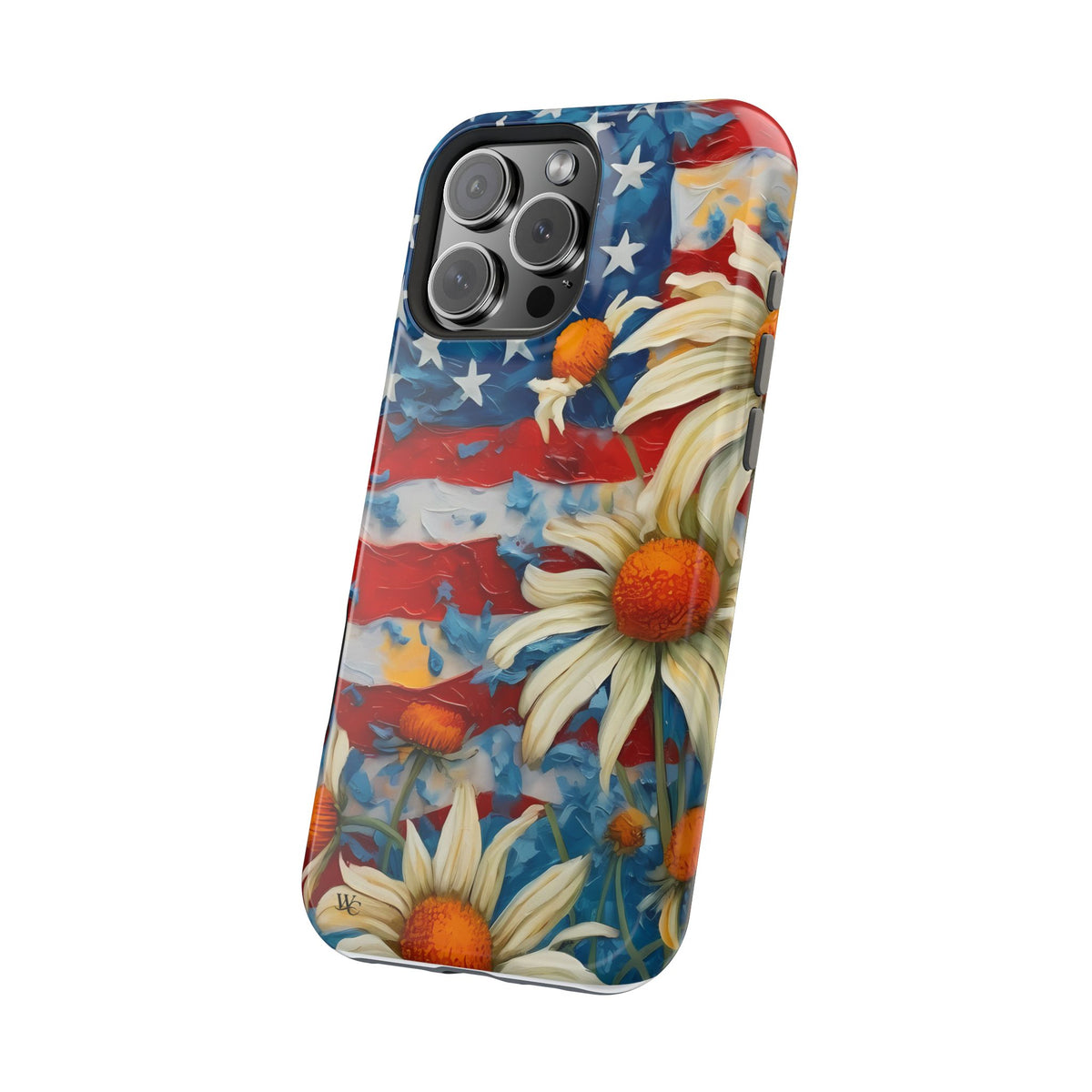 Patriotic Daisy - American Flag  - Extreme Impact MagSafe Phone Case