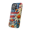 Patriotic Daisy - American Flag  - Extreme Impact MagSafe Phone Case