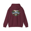 Westport Cove Hoodie — Scenic Lake Cabin Vintage Logo Hooded Sweatshirt