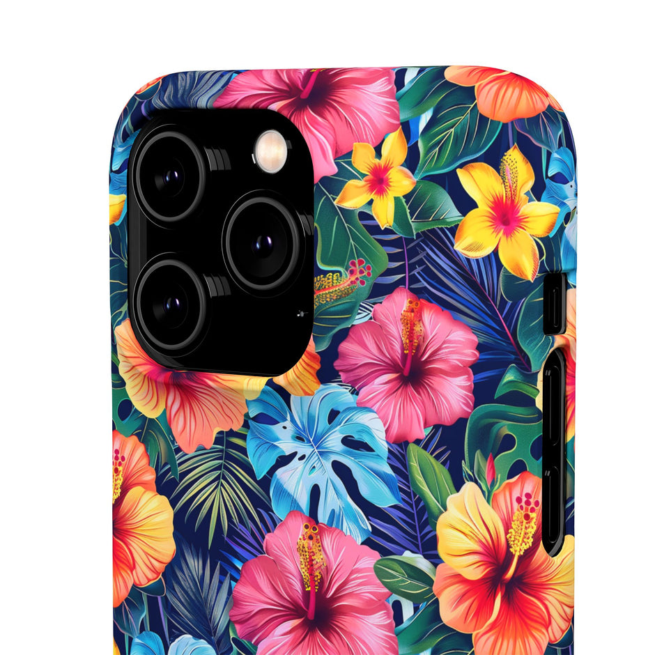 Tropical Hibiscus - Elite Phone Case — Floral Hawaiian Pattern Phone Cover
