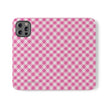 Pink Gingham - Flip Case – Wallet Flip Case with Card Slots