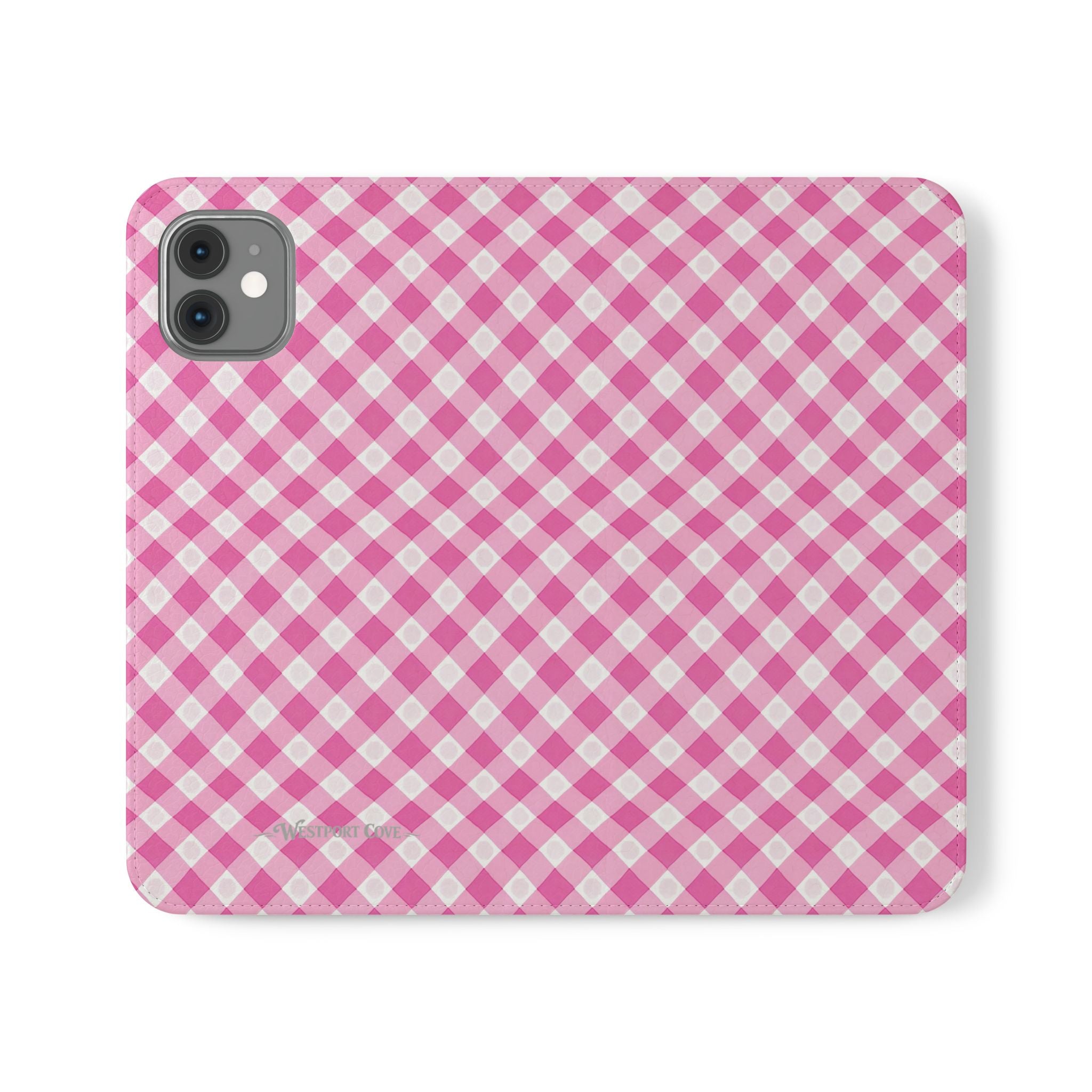 Pink Gingham - Flip Case – Wallet Flip Case with Card Slots