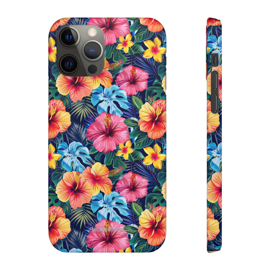 Tropical Hibiscus - Elite Phone Case — Floral Hawaiian Pattern Phone Cover