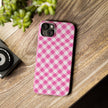 Pink Gingham - Essential Phone Case - Lightweight Protective Cover